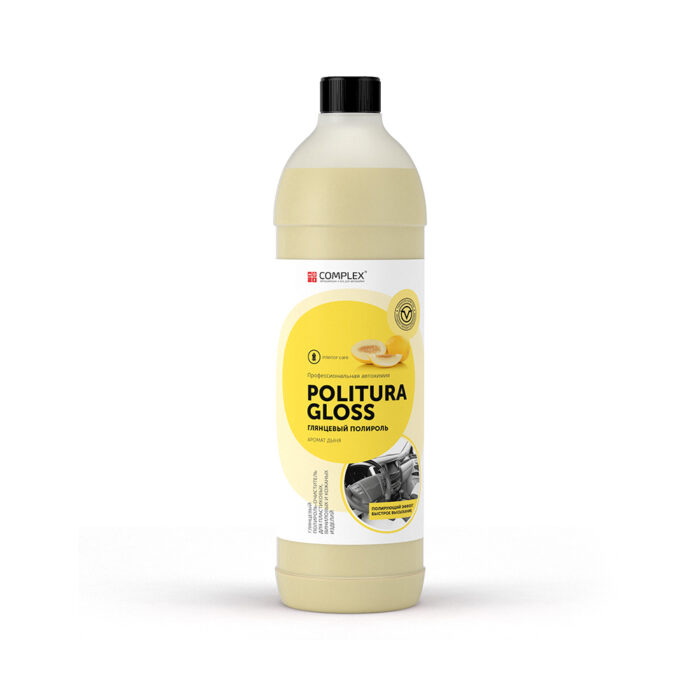 PОLITURA GLOSS (1л) Дыня Глянцевая полироль для пластиковых, виниловых и кожаных изделий Complex